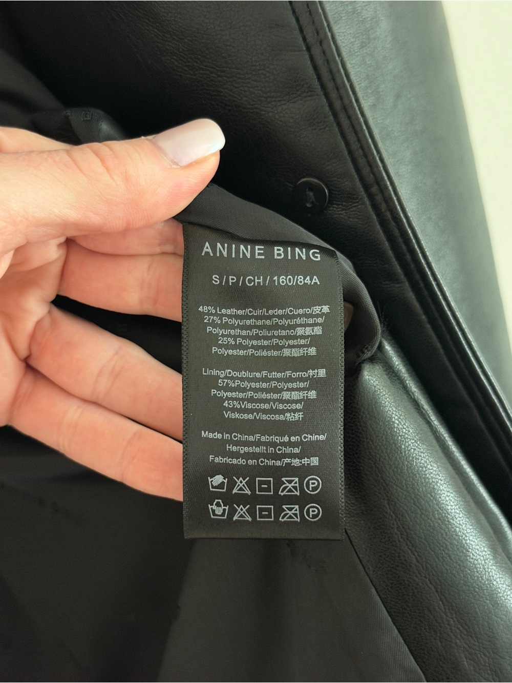 Anine Bing LUCA JACKET Black Recycled Leather - Picture 6 of 8